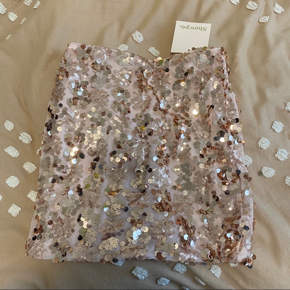 pink sequin skirt NWT - Picture 2 of 5